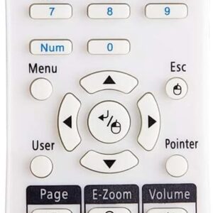 Universal Projector Remote Control, Compatible with All Epson Projector, Home Cinema, Powerlite, EB, EX, VS, BrightLink, EMP Series Projectors