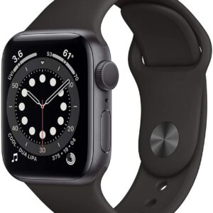 Apple Watch Series 6 (GPS + Cellular, 44mm) - Space Gray Aluminum Case with Black Sport Band (Renewed)