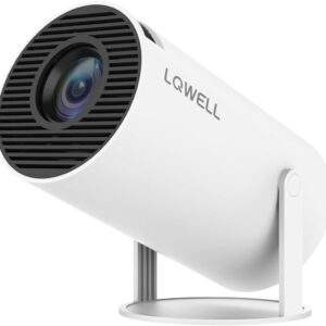 LQWELL® Projector, Mini Projector, Supports Wifi 5G, BT5.0 With 11.0 Android OS, Automatic Keystone Correction, 220 Degree, 130 Inch Display For Phone/PC/Lap/Stick, 4K Home Cinema Projector HDMI