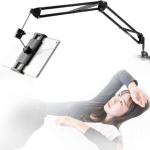Tablet Stand for Bed,360 Degree Rotating Bed Tablet Mount Holder Stand with Aluminum Arm for iPad,iPhoneXS,N-Switch, Amazon Kindle Fire,or Other 4.7~12.9 inch-Screen Devices