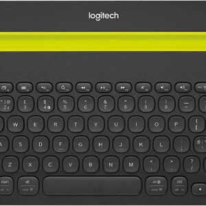 Logitech Bluetooth Multi-Device Keyboard K480 for Computers. Tablets and Smartphones. Black, Compact, Dial and Switch, Spill-Resistant Keyboard - 920-006342 (Renewed)