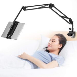 Tablet Stand Adjustable,Foldable Tablet Stand for Bed,Aluminum Universal Flexible Tablet Holder with 360 Degree Rotation Compatible with iPad/iPhoneX/iPad Pro/N-Switch,or Other 4.5~12.9 Inches Devices