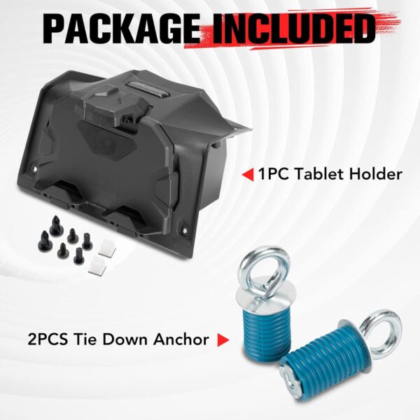 A & UTV PRO Electronic Device Tablet Holder & RZR Tie Down Anchors for 2019 2020 2021 2022 2023 Polaris RZR XP 1000 /XP4 1000/ XP Turbo / XP4 Turbo/Turbo, Phone Ipad GPS Storage Mounts Accessories - Image 7
