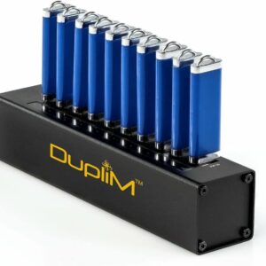 DupliM 1 to 10 Mini USB 3.0 Flash Drive Duplicator Cloner Burner Computer Connected for MAC and PC