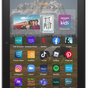 Amazon Fire HD 8 tablet, 8” HD Display, 64 GB, 30% faster processor, designed for portable entertainment, (2022 release), Black