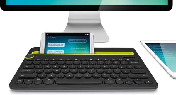 Logitech Bluetooth Multi-Device Keyboard K480 for Computers. Tablets and Smartphones. Black, Compact, Dial and Switch, Spill-Resistant Keyboard - 920-006342 (Renewed) - Image 3