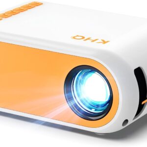 Mini Projector, Upgraded Portable Projector Support 1080P 170" Mini HD Movie Projector, Outdoor Projector with Stylish Streamlined Design, Compatible with Phone/ Tablet/ Laptop/ TV Stick/ PS4 Etc