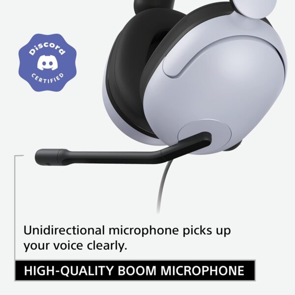 Sony INZONE H3, Gaming Headphones With Mic Wired Connection For Uninterrupted Gaming, Ergonomically Designed Controls, Soft Headband And Smooth Nylon Ear Pads, PS5 Headphones, MDR-G300 (White) - Image 6
