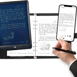 Smart Pen+Notebook+Writing Board, SmartPen Real-time Sync for Digitizing, Storing, and Sharing Paper Notes, Use with Ophaya Pro+ App，Compatible with Android and iOS