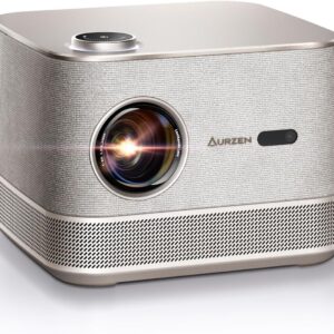 BOOM 3 3-in-1 Smart 4K Projector with WiFi and Bluetooth, 3D DoIby Audio & 36W Speakers, Auto Focus & Keystone, Netflix Official 4K Supported 500 ANSI Home Outdoor proyector Gold
