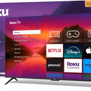 Roku 65" Plus Series 4K Dolby Vision HDR10+ QLED Smart RokuTV with Voice Remote Pro, Striking 4K Resolution, Automatic Brightness, Dolby Vision and HDR10+