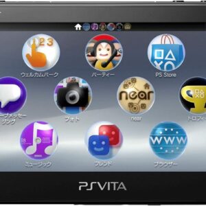 Sony Playstation Vita Wi-Fi 2000 Series with Silicone Joystick Covers and AC Adapter Cable (Piano Black) (Renewed)
