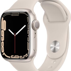 Apple Watch Series 7 [GPS 41mm] Smart Watch w/Starlight Aluminum Case with Starlight Sport Band. Fitness Tracker, Blood Oxygen & ECG Apps, Always-On Retina Display, Water Resistant