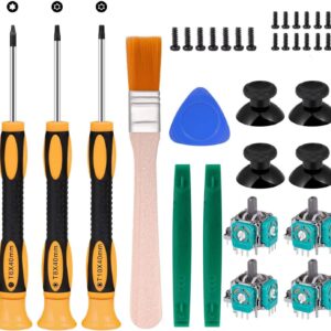 RGEEK Xbox One Controller Joystick Replacement, 4PCS Xbox one Joysticks Replacement Parts with T6 T8 T10 Repair Screwdriver Kit for Xbox Controller