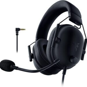 Razer BlackShark V2 X PlayStation Gaming Headset: 50mm Drivers - Cardioid Mic - Lightweight - Comfortable, Noise Isolating Earcups - for PS5, Xbox Series X, PC, Switch via 3.5 mm Audio Jack - Black