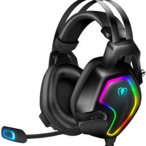 Gaming Headset for PS4, PS5, PC, Xbox One, Over Ear Headphones with Surround Sound,Wired 3.5mm Headphones,Lightweight Comfortable Earmuffs for Switch Laptop Mobile