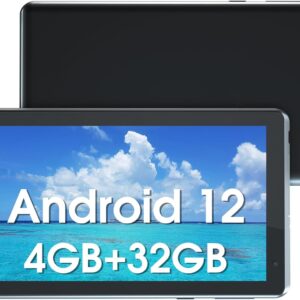 YQSAVIOR Tablets, Android 12 Tablet 7 inch, 4GB RAM 32GB ROM Tablet PC Quad-Core Processor Computer Tablet for Kids, IPS Screen, Dual Camera, WiFi, Bluetooth Tab PC