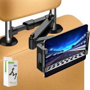 najiaxiaowu Tablet Holder for Car,ipad Headrest Mount for 5.5-18.4 Inch Tablet/ipad/Phones Car Tablet Holder with 360°Rotating Adjustable Trip Essentials,Black