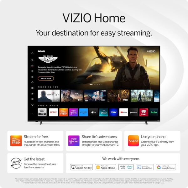 VIZIO 32 inch D-Series HD 720p Smart TV with Apple AirPlay and Chromecast Built-in, Alexa Compatibility, D32h-J, 2022 Model - Image 6