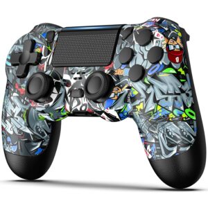 LRSKKD Wireless Controller Compatible with Ps4/Ps4 Slim/Ps4 Pro, Wireless Gams Controller with Dual Vibration, 6-Axis Motion, Audio Function