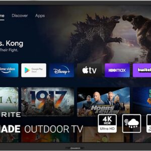 SunBrite Veranda 3 Series 55-inch Full Shade Smart Outdoor TV, 4K Ultra HD HDR QLED Weatherproof Television, 1000 nit Ultra Bright Screen with All-Weather Voice Remote