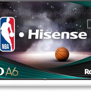 Hisense 85-Inch Class A6 Series 4K UHD Smart Roku TV (85A6NR, 2024 Model) - Dolby Vision HDR, DTS Studio Sound, Game Mode Plus, Alexa Compatibility, Black