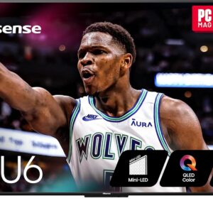 Hisense 75-Inch Class U6 Series Mini-LED ULED 4K UHD Google Smart TV (75U6N, 2024 Model) - QLED, Motion Rate 240, HDR 10+, Full Array Local Dimming, Game Mode Plus, Alexa Compatibility