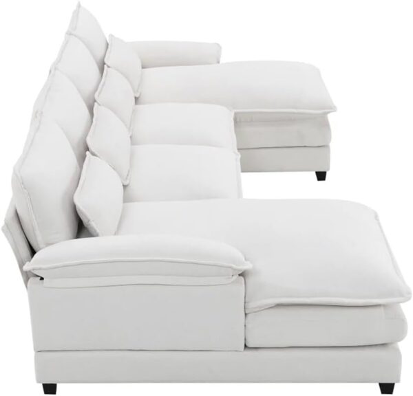 109.8 * 55.9" U-Shaped Sectional Sofa,6-seat Upholstered Symmetrical Sofa Furniture, Sleeper Sofa Couch (D As Shown) - Image 4