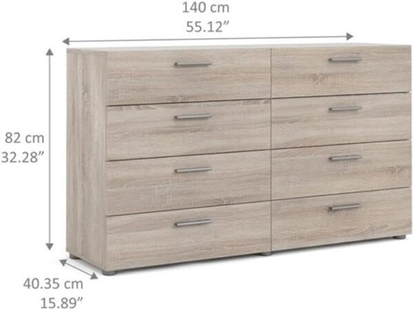 Tvilum Austin 8 Drawer Double Dresser, Truffle - Image 3