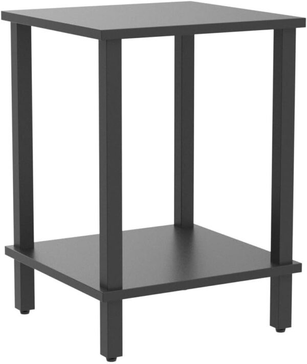 TUTOTAK End Table, Set of 2, Side Table, Nightstand, 2-Tier Storage Shelf, Sofa Table for Small Space, Living Room, Bed Room TB01BK035 - Image 5