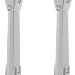 Amazing Drapery Hardware Spring Loaded Cord Tensioner for Cord Loops - Off White, Wall or Floor Mount - 2 Pack with Screws
