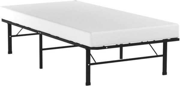 Twin Bed Frame Metal Platform Bed Frame Twin Size 14 Inch Mattress Foundation Box Spring Replacement Heavy Duty Steel Slat Easy Assembly Noise-Free,Black - Image 5