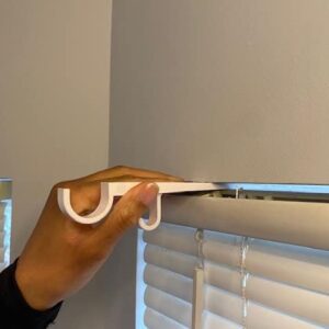 The Curtain Shim - Makes Hanging Curtains Easy (1pair) White