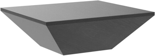 POVISON Modern Coffee Tables for Living Room, Square Coffee Table with Storage, Wood Coffee Table with Drawers, 39.4" Black Trapezoidal Living Room Tables for Home Office, Fully Assembled - Image 5