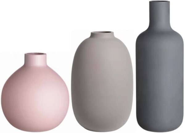 Ceramic Flowers Vase Set of 3, Modern Decorative Flower Vase for Rustic Home Decor, Modern Farmhouse Decor, Living Room Decor, Shelf Decor, and Entryway Décor - Image 7