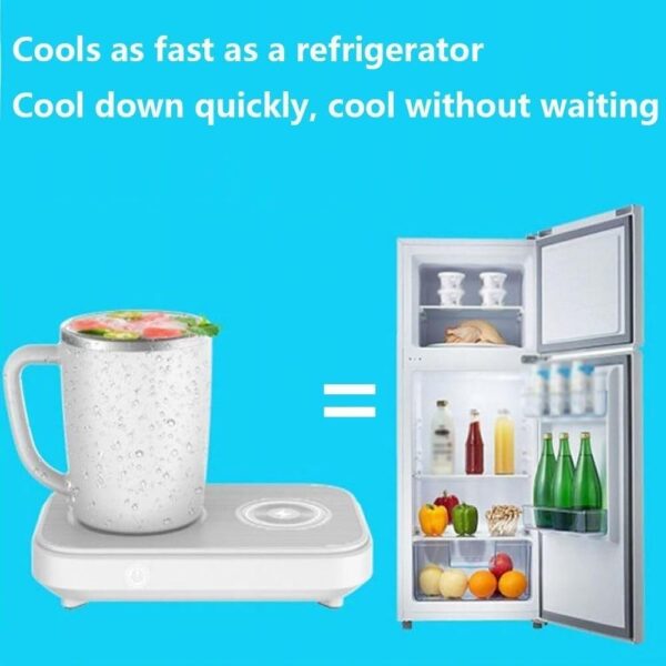 Cooling/Warming/Wireless Charging Mug - 3-in-1 Coffee Cup Cooler and Warmer with 15W Fast Wireless Charger, 12oz, Up to 130℉ or Down to 40℉, Office Desk Home Use(White) - Image 4