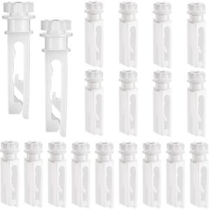 Leinuosen Vertical Blind Stem Replacement White Stems for Vertical Window Blind Vertical Blind Carrier Stem Vertical Blinds Curtain Accessories (12 Pieces)