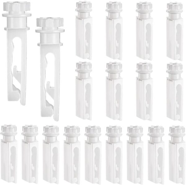 Leinuosen Vertical Blind Stem Replacement White Stems for Vertical Window Blind Vertical Blind Carrier Stem Vertical Blinds Curtain Accessories (12 Pieces)
