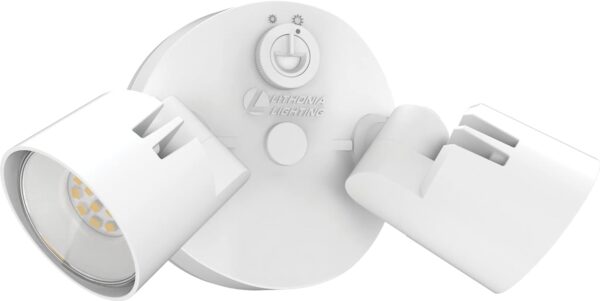 Lithonia Lighting HGX LED 2RH ALO 40K 120 PE WH M2 HomeGuard Security Flood Lights 750-2750 Lumens, 2-Light, Photocell Sensor, White