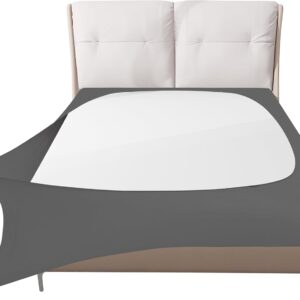 Easy-Going Box Spring Cover Twin Size, 4 Way Stretch Smooth and Elastic Wrap Around Band 4 Sides Bed Skirt, Gray