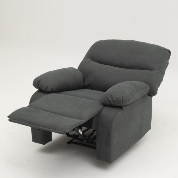 Panana Recliner Armchair with Reclining Function, Upholstered Padded Single Sofa Seat, Home Office Living Room Lounge Chairs for Reading Resting Sleeping (Dark Gray Linen Fabric) - Image 2