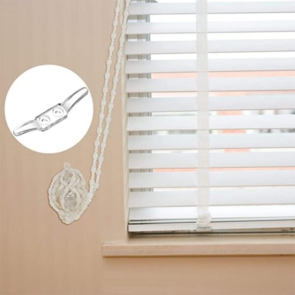 Cord Cleats for Blinds, 12 Blinds Cord Hold, Plastic Transparent Blind Cord Winder for Home Office Window Blinds Curtains Sun Shades Ropes (Clear) - Image 6