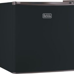 BLACK+DECKER BCRK17B Compact Refrigerator Energy Star Single Door Mini Fridge with Freezer, 1.7 Cubic Feet, Black