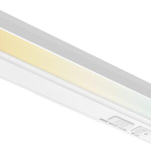 PARMIDA LED Under Cabinet Lighting, Hardwired Installation, 12 Inch, 9W, 3CCT Color Selectable - 3000K/4000K/5000K, ETL Listed, 120V, Dimmable, 600 Lumens, White Finish