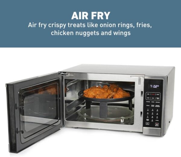 West Bend WBAF130K3S 3-in-1 Microwave Air Fryer Convection Oven, Stainless Steel - Image 4