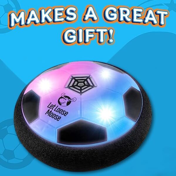 Let Loose Moose Hover Soccer Ball, Set of 1 Light Up LED Soccer Ball Toys, Fun and Active Indoor Game for Young Boys and Girls, Great Birthday Gift for Young Kids, Fun Soccer Training Equipment - Image 3