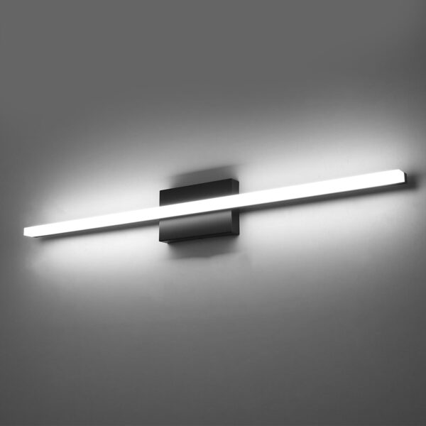 Combuh Bathroom Light Fixtures Modern Black Vanity Lights Wall Mounted Lighting Bar Vanity Light Cool White (6000K - 20W /35in)…