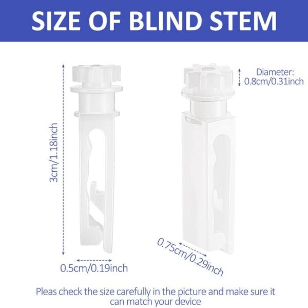 Leinuosen Vertical Blind Stem Replacement White Stems for Vertical Window Blind Vertical Blind Carrier Stem Vertical Blinds Curtain Accessories (12 Pieces) - Image 2