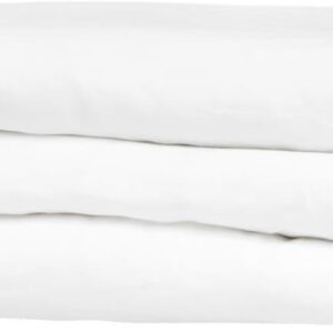 European Made Pure Linen Duvet Cover. 100% Fine Organic and Natural Flax (Full, Pure White)
