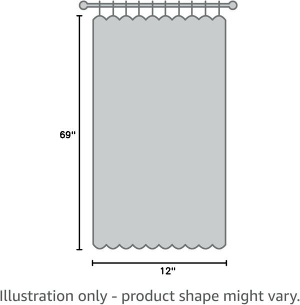 100% Blackout Side Door Curtains for Door Window, Room Darkening Solid Color Door Window Covering for Glass Door, Full Blackout Drapes for French Door (12W x 69L Inch,Darkgray,1 Panel) - Image 7